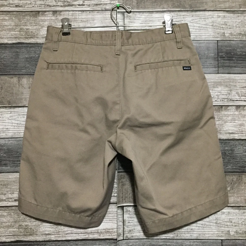 RVCA Weekend Chino Shorts Men’s 29 Brown Tan (Inseam 9) Canvas Casual